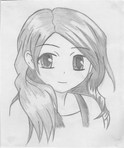 Simple Pencil Sketch Of Girl