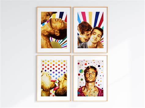 Set Of 4 Gay Art Prints Male Nude Limited Edition Of A Naked Gay Art Print Full Frontal Nudity