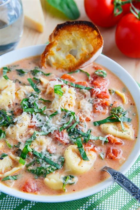 Creamy Parmesan Tomato And Spinach Tortellini Soup Closet Cooking