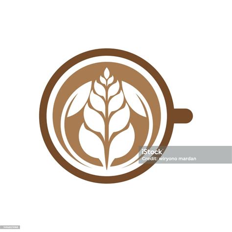 Ikon Vektor Templat Logo Cangkir Kopi Ilustrasi Stok Unduh Gambar