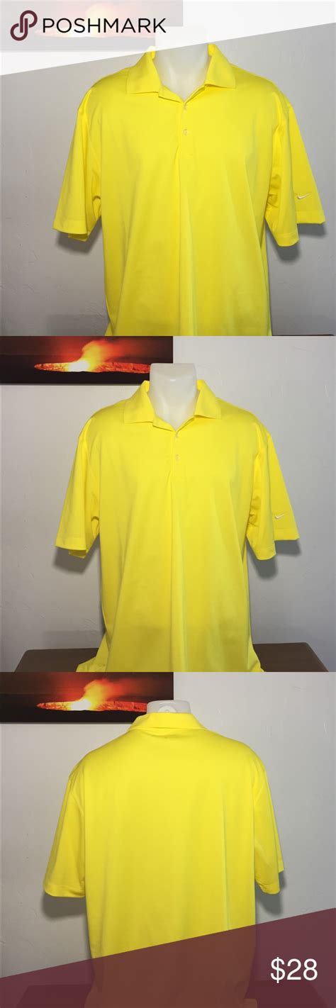 Mens Nike Golf Dri Fit Yellow Polo Shirt Yellow Polo Shirt Nike Men Nike Shirts