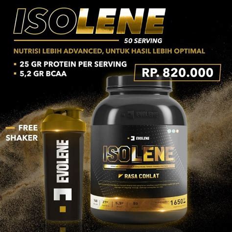 Jual ISOLENE 1650gr Gram 50 Serving Isoline Evolene Whey Protein