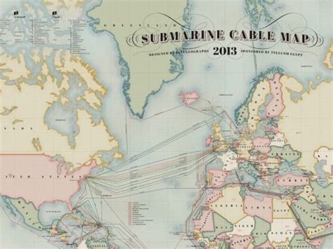 Map of underwater cables around the world. http://submarine-cable-map ...