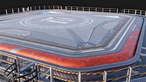 3D Sci Fi Landing Pad 3D Model TurboSquid 2008693