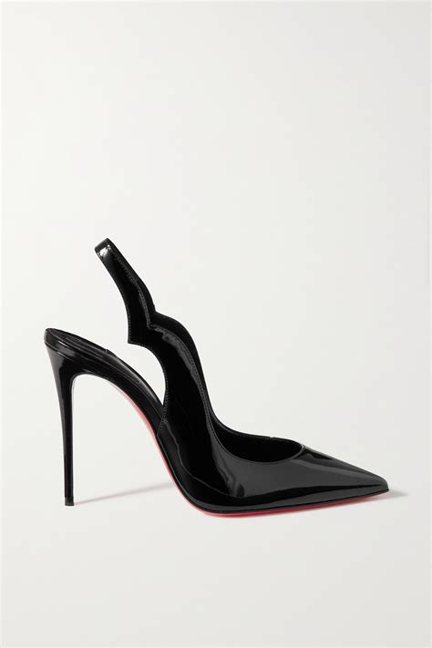 Christian Louboutin Hot Chick Sling Patent Leather Slingback Pumps