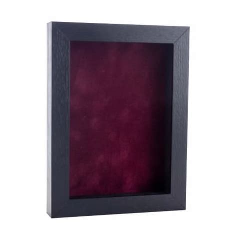 Black Wood Grain Shadow Box Frame Acrylic Front Red Suede Backing 30 Sizes 24x36 24x36 Kroger