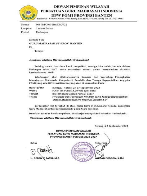 Surat Undangan Peserta Pdf