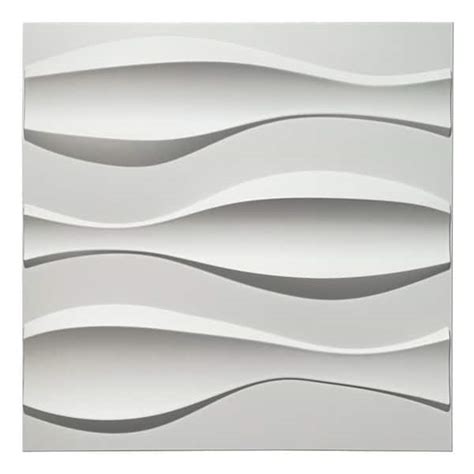 Art3d 19.7 in. x 19.7 in. White PVC 3D Wall Panels for Interior Wall ...