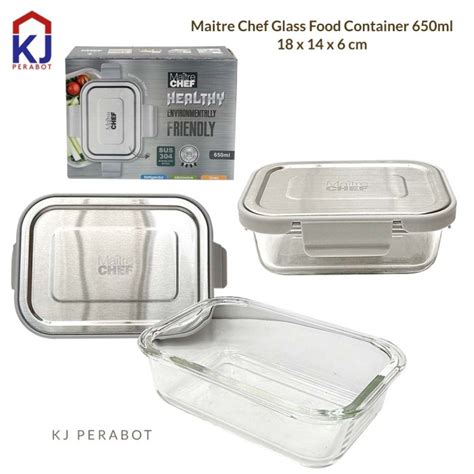 jual maitre chef glass food container ml   seller shin