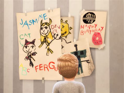 The Sims Resource - Children's Tape Up Wall Art / Drawings