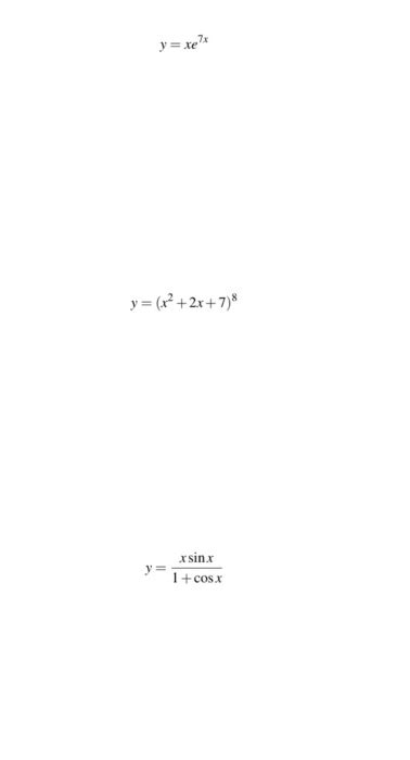 Solved Differentiate The Following Functions And Simplify