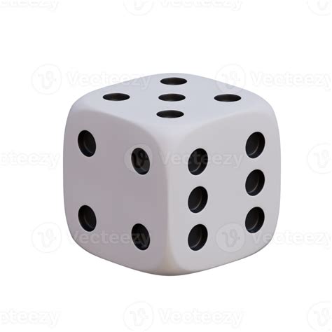 3d render white dice with background transparent 47179747 PNG