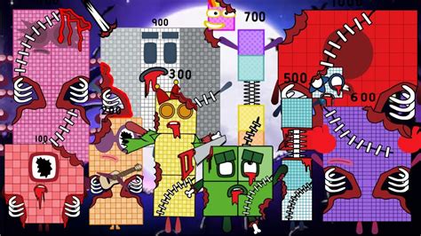 Numberblocks Band Unusual 100 Up To 1000 But Turn Into A Zombie Youtube