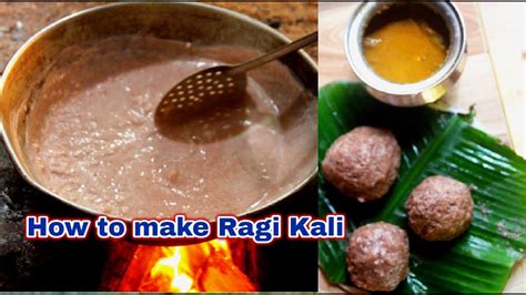 Ragi Kali In Tamil Style How To Make Ragi Kali கேப்பை களி Most Healthy Finger Millet Balls