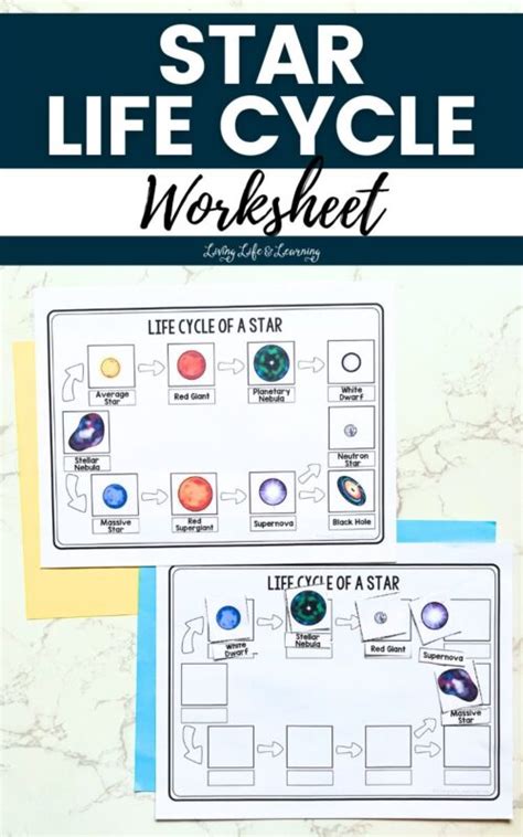 Star Life Cycle Worksheet