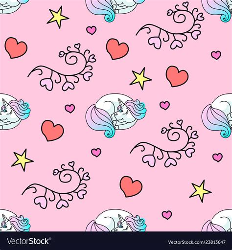 Unicorn Seamless Pattern Royalty Free Vector Image