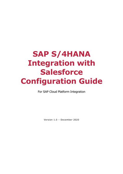 Pdf Sap S Hana Integration With Salesforce Configuration Guide