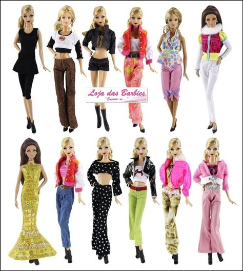 Super Kit Roupas Vestidos Para Boneca Barbie Sapatos R