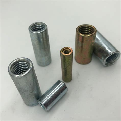 Stainless Steel Coupling Round Long Coupling Nut Threaded Rod Bar Round ...