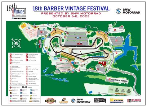 Barber Vintage Festival Park Map Barber Vintage Motorsports Museum