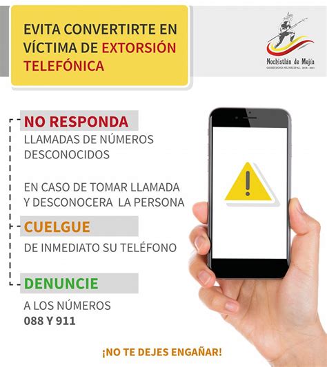 ¡no Seas Victima De Extorsión Telefónica Ayuntamiento De Nochistlán