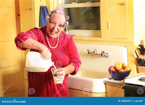 Mad Granny With Rifle Royalty Free Stock Image 56031106