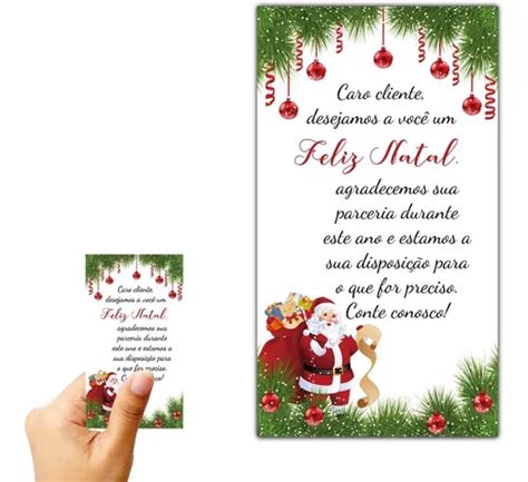 Cart O De Natal Agradecimento Ao Cliente Unidades Parcelamento