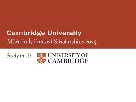 Cambridge University Mba Scholarship Fully Funded