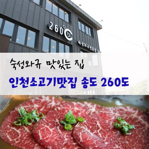 인천소고기맛집 숙성와규 맛보고싶다면 송도 260도 네이버 블로그