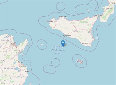 Scossa Di Terremoto Nel Canale Di Sicilia Al Largo Della Costa