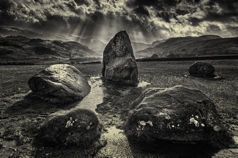 Fondos De Pantalla Paisaje Monocromo Mar Lago Agua Rock