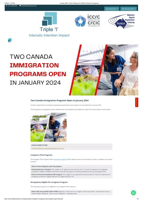 Ppt Canada New Caregiver Immigration Pilot Program Powerpoint