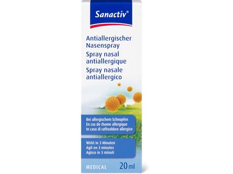 Achat Sanactiv Spray Nasal Antiallergique à la Bentonite Migros