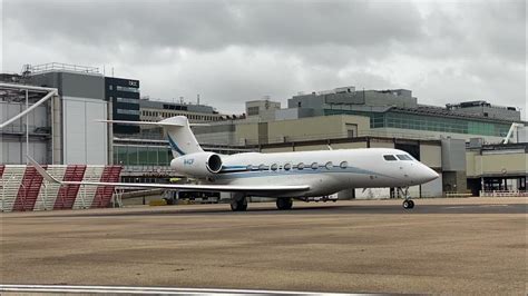 Gulfstream G650 Pushback And Engine Start With Taxing Youtube