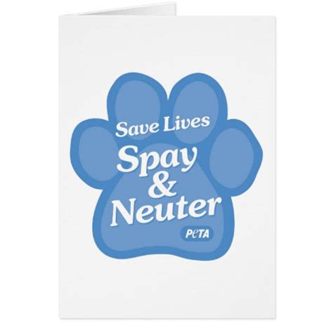 Save Lives Spay And Neuter Card Zazzle