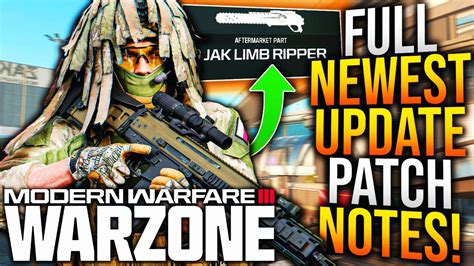 Whosimmortal Warzone Full New Update Patch Notes Major Gameplay