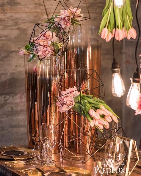 How Incredible Are These Copper Vases The Dip Dye Effect Combined With