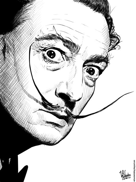 Salvador Dalí Ink Drawing Wilsons Sketch Blog Salvador Dali Art