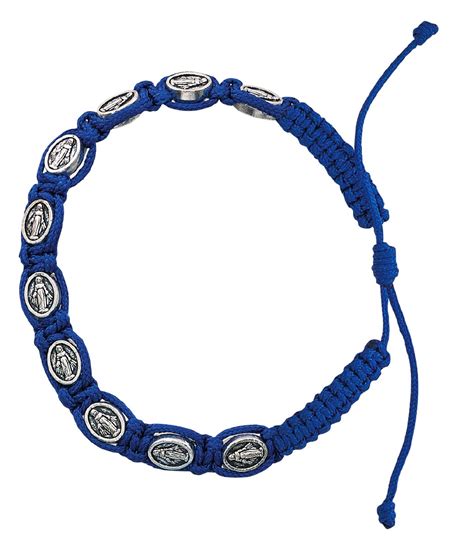 BLUE MIRACULOUS CORD BRACELET Divine Mercy Gift Shop