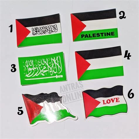 Jual Produk Stiker Bendera Palestina Stiker Motor Termurah Dan