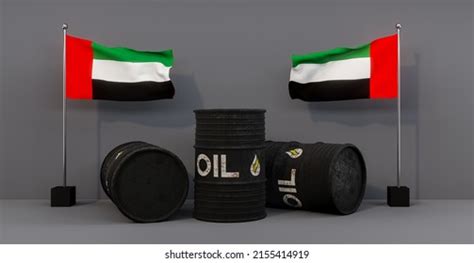 United Arab Emirates Oil Oil Barrel Stock Illustration 2155414919