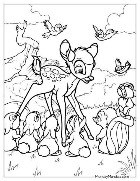 20 Bambi Coloring Pages Free Pdf Printables