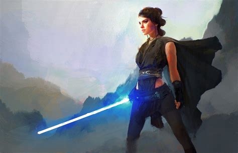 Artwork Fantasy Art Concept Art Star Wars Women Redhead Lightsaber Mara