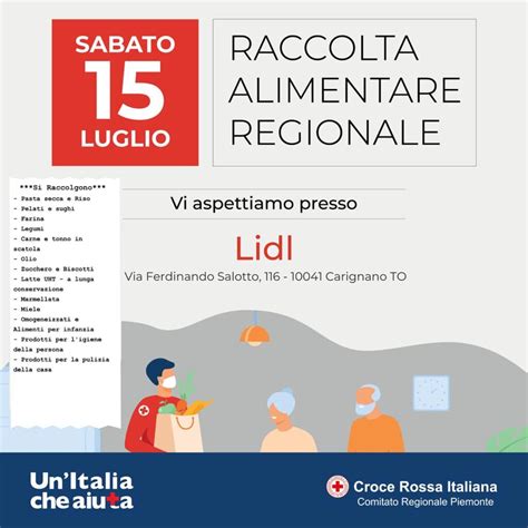 Raccolta Alimentare Della Croce Rossa Regionale Sabato Luglio Anche