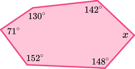 Angles In A Hexagon - GCSE Maths - Steps, Examples, Worksheet