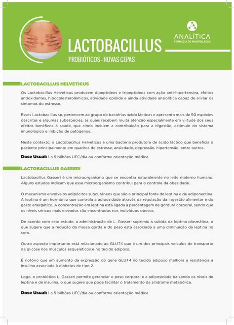 PDF Lactobacillus farmacia PDF fileO Lactobacillus Casei é uma