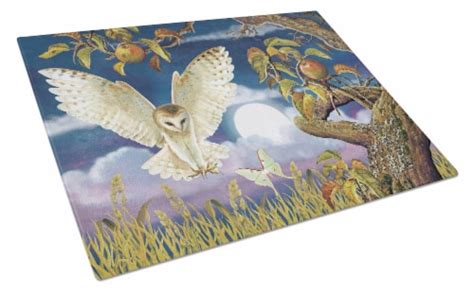 Carolines Treasures Prs4062lcb Barn Owl In The Apple Orchard Glass