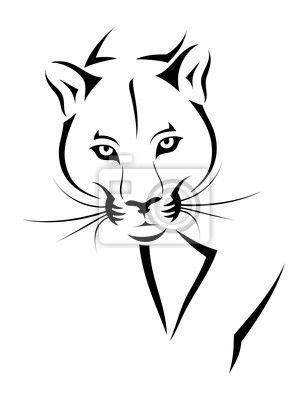 Mountain Lion Face Drawing | Free download on ClipArtMag