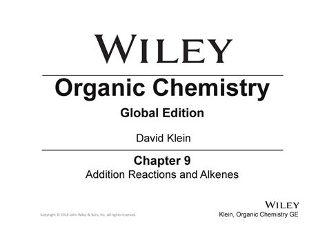 Ch07021354 Organic Chemistry Chapter 9 Addition Reactions And Alkenes