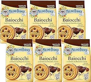 MULINO BIANCO Baiocchi Shortbread Biscuits With Hazelnut Cream And